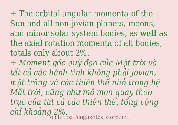 well sử dụng như thế nào và câu ví dụ