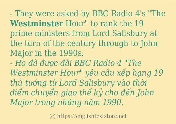 westminster có bao nhiêu cách dùng?