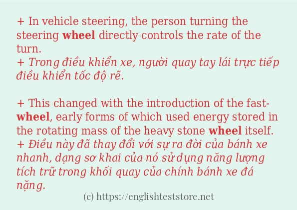 wheel các ví dụ và câu điển hình