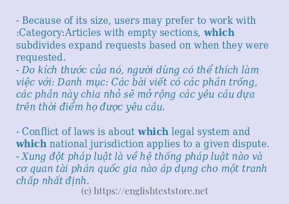 which cách sử dụng trong câu và ví dụ