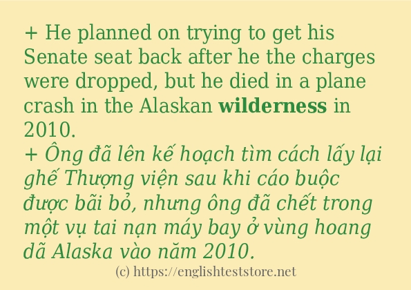 wilderness cách dùng và câu ví dụ