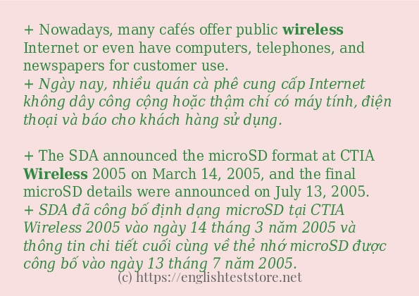 wireless các ví dụ và câu điển hình