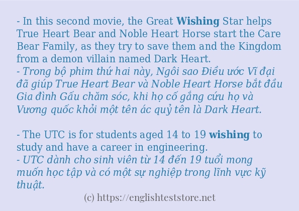 wishing sử dụng như thế nào và câu ví dụ