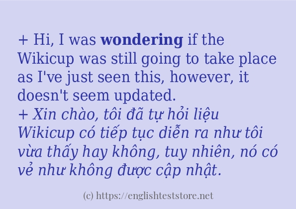 wondering dùng như thế nào? wondering dùng như thế nào?
