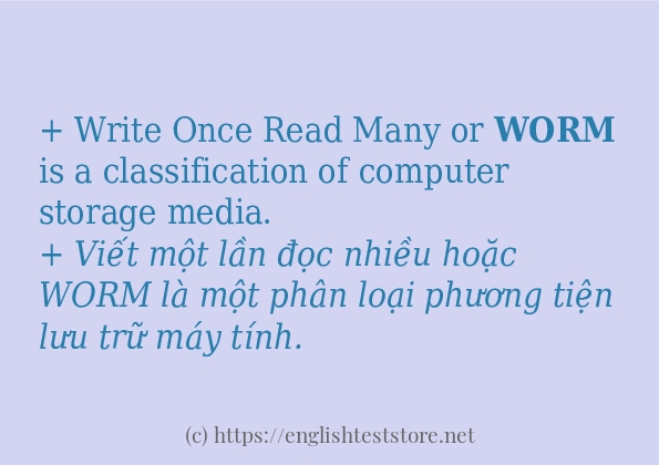 worm các cách dùng và câu ví dụ