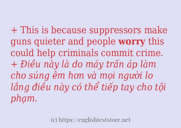 worry cách sử dụng trong câu và ví dụ