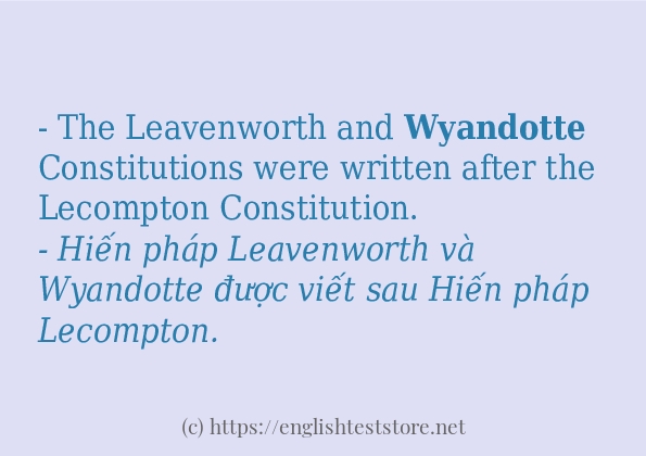 wyandotte cách dùng và câu ví dụ