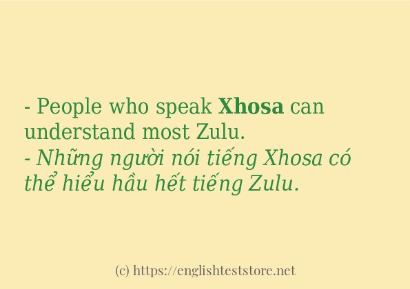xhosa câu ví dụ và cách dùng xhosa câu ví dụ và cách dùng
