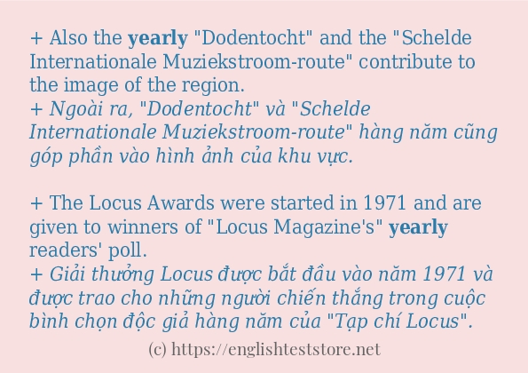 yearly các cách dùng và câu ví dụ yearly các cách dùng và câu ví dụ
