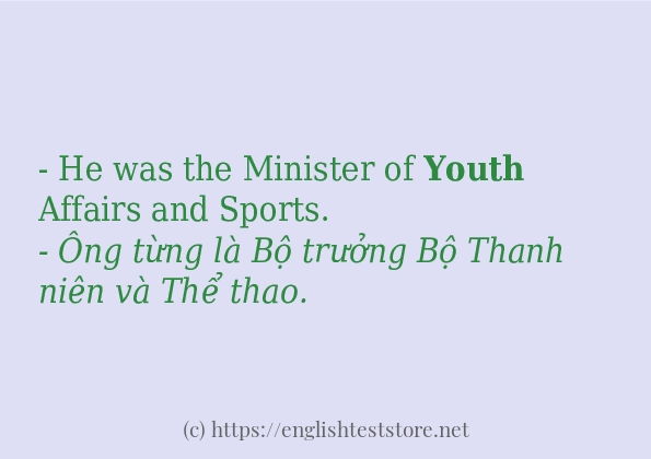 youth các ví dụ và câu điển hình