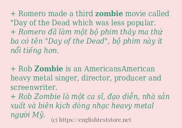 zombie các cách dùng và câu ví dụ zombie các cách dùng và câu ví dụ