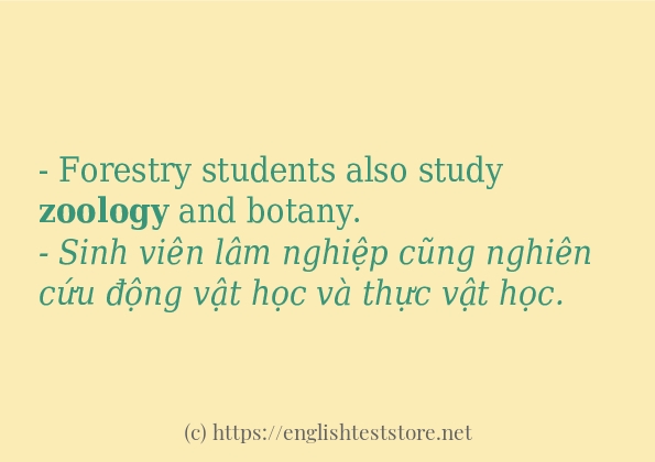 zoology sử dụng thực tế trong câu zoology sử dụng thực tế trong câu