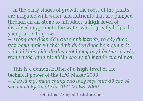 high level sử dụng như thế nào và câu ví dụ