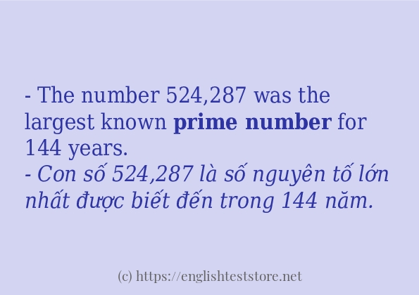 Cách dùng từ prime number