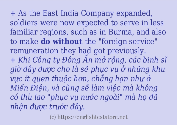 do without cách dùng và ví dụ trong câu