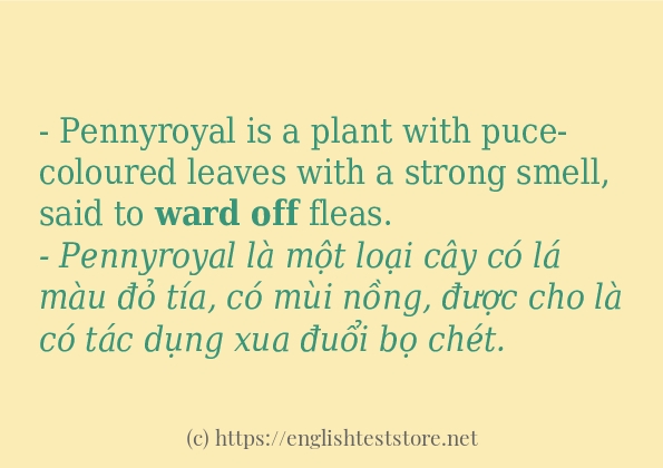 ward off có bao nhiêu cách dùng?