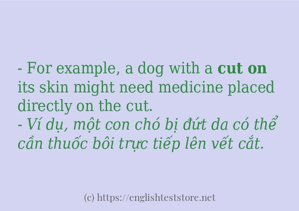 cut on cách dùng và câu ví dụ