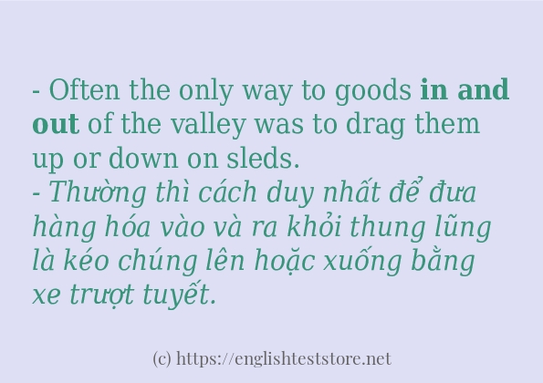 in and out cách sử dụng và câu ví dụ