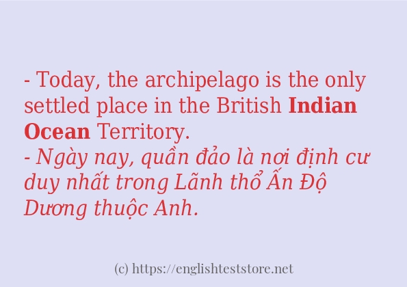 Indian ocean cách dùng trong câu và ví dụ