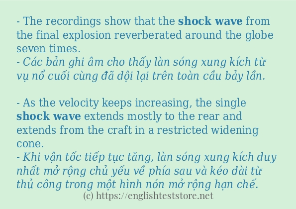 Shock wave sử dụng thực tế trong câu