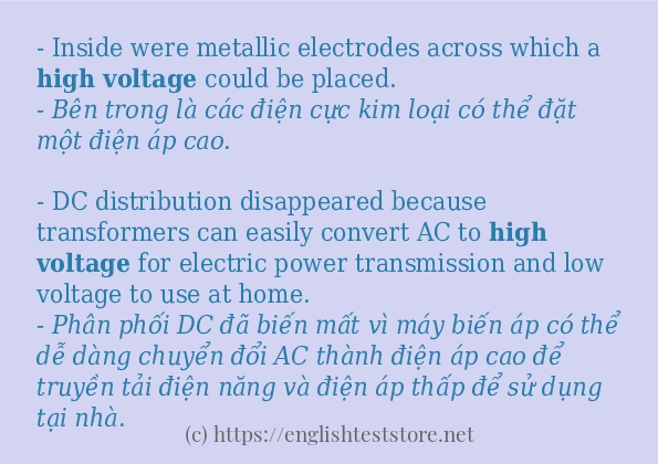 high voltage có bao nhiêu cách sử dụng?