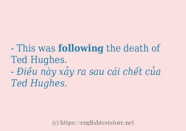 Cách dùng và câu ví dụ của từ following
