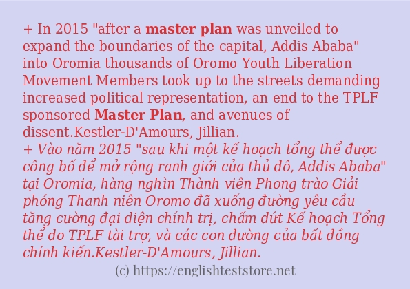 Câu ví dụ của từ master plan