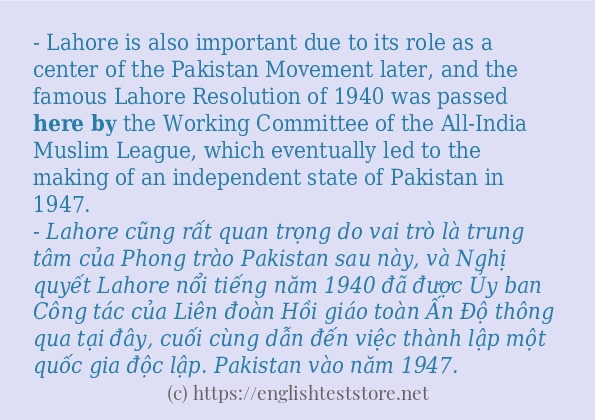 here by cách dùng và ví dụ trong câu