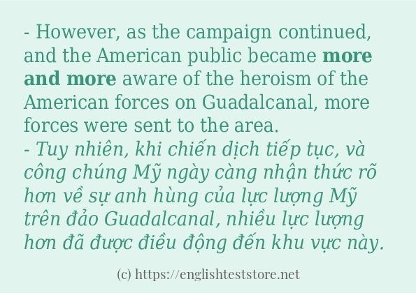 more and more cách dùng và câu ví dụ
