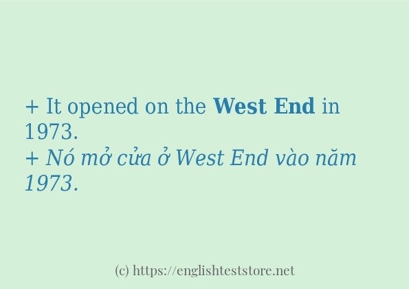 Các cách dùng từ West end
