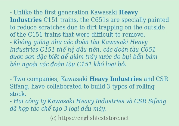 heavy industries câu ví dụ về cách dùng
