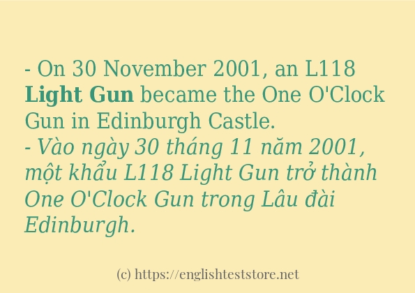 light gun cách dùng và câu ví dụ