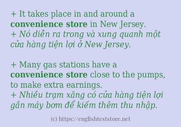 Các cách dùng từ convenience store