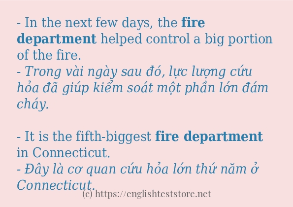 Fire department sử dụng như thế nào?