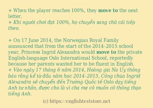 move to dùng như thế nào?