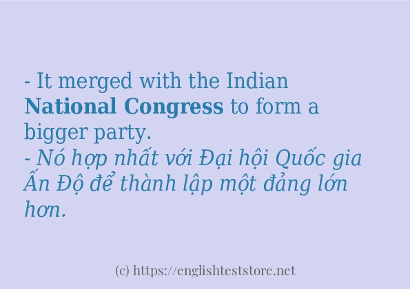 national congress có bao nhiêu cách dùng?