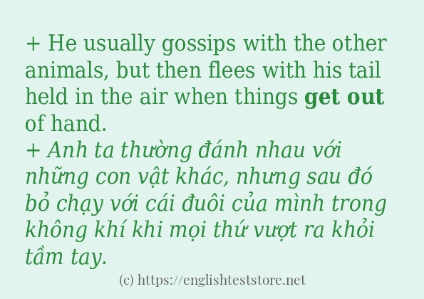 Cách dùng từ get out