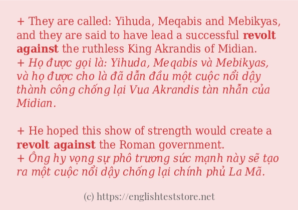 Cách sử dụng và câu ví dụ của từ revolt against