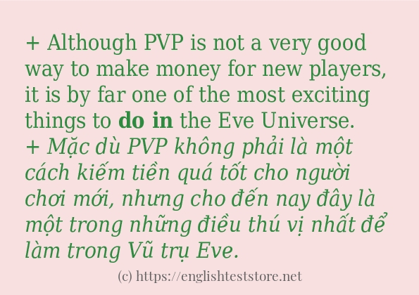 do in câu ví dụ và cách dùng