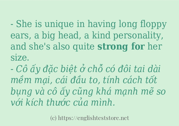 strong for cách sử dụng trong câu và ví dụ