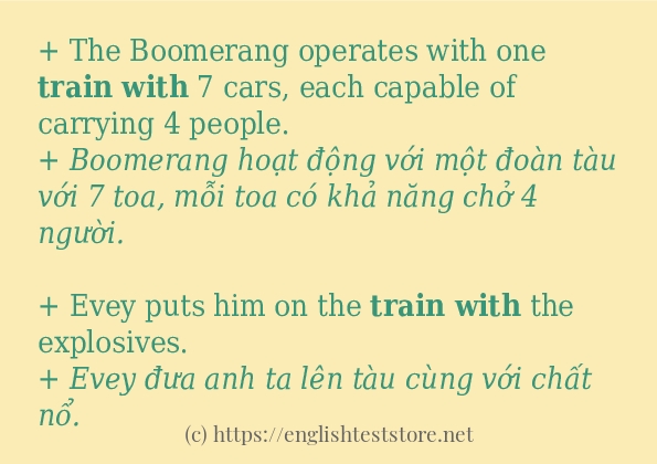 train with cách sử dụng trong câu và ví dụ