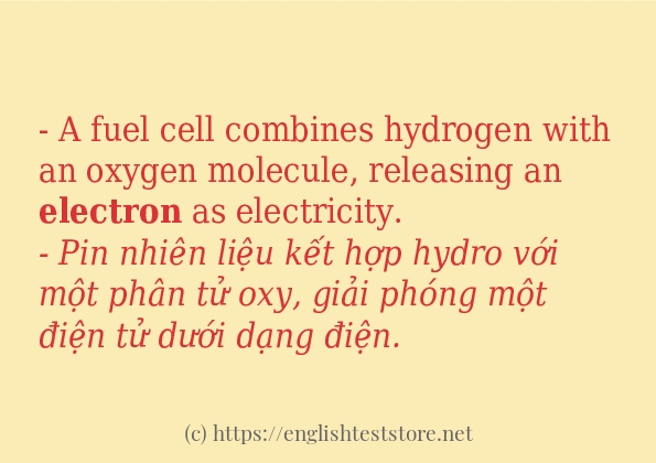 Electron ví dụ cách dùng trong câu